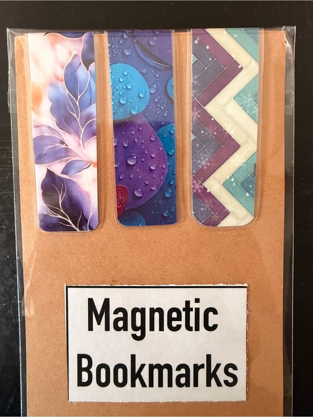 Magnetic Bookmarks - Purple Floral & Geometric Set